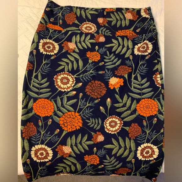 LuLaRoe Dresses & Skirts - LuLaRoe CASSIE skirt, NWOT size Large. Black Floral. 26 inches long.